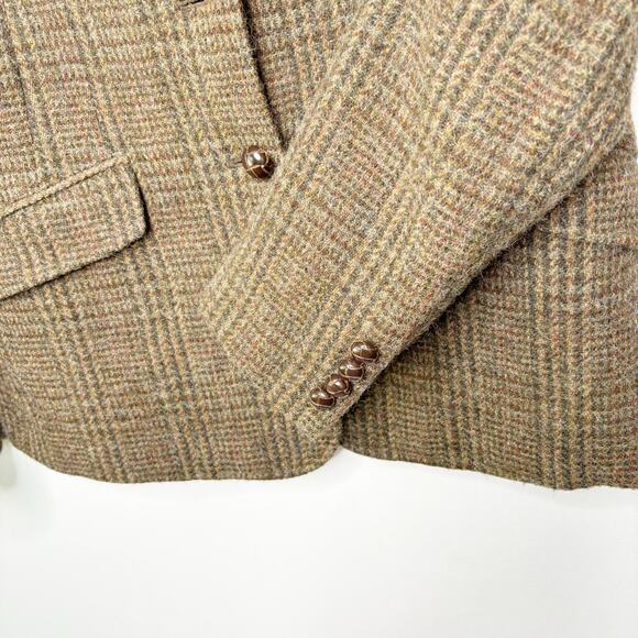 Ralph Lauren Italian Lambswool Alpaca Plaid Tweed Blazer Womens 12 - Picture 3 of 13